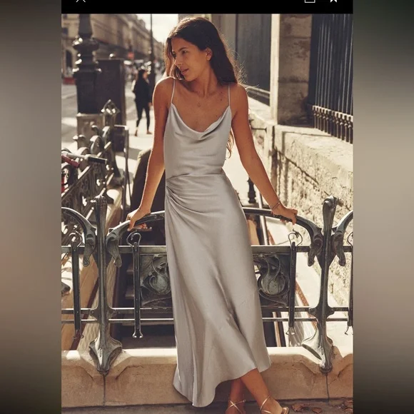Zara | Dresses | Zara Satin Effect Midi Dress | Poshmark